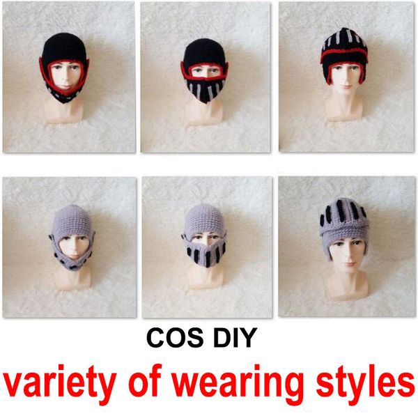autumn and winter europe and the united states halloween beanie cos knight helmet hat autumn and winter ear protection warm mask cap, Blue;gray
autumn and winter europe and the united states halloween beanie cos knight helmet hat autumn and winter ear protection warm mask cap, Blue;gray