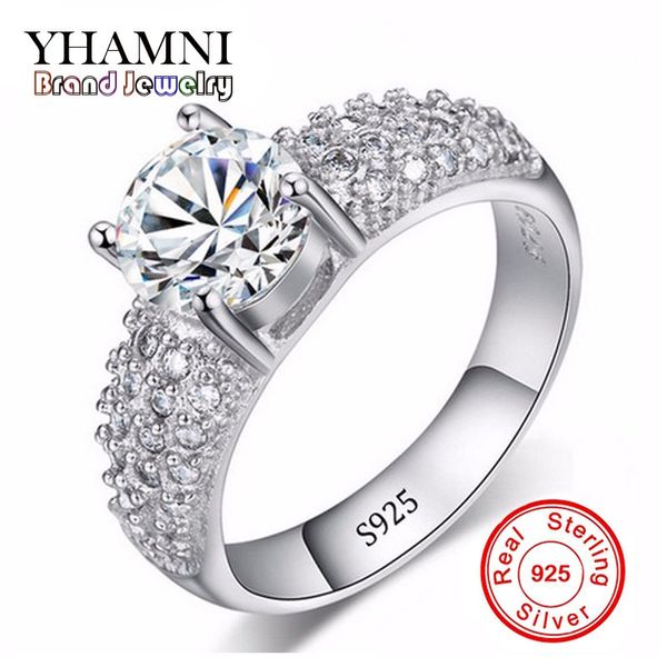 yhamni fine jewelry real silver rings for women luxury 1 ct diamond engagement wedding jewelry ring wholesale mr024, Slivery;golden
yhamni fine jewelry real silver rings for women luxury 1 ct diamond engagement wedding jewelry ring wholesale mr024, Slivery;golden
