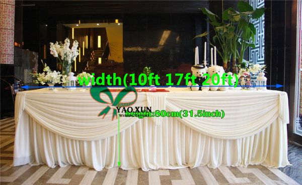 White Color 100% Ice Silk Table Skirt \ Table Cloth Skirting With Drape Swag
White Color 100% Ice Silk Table Skirt \ Table Cloth Skirting With Drape Swag