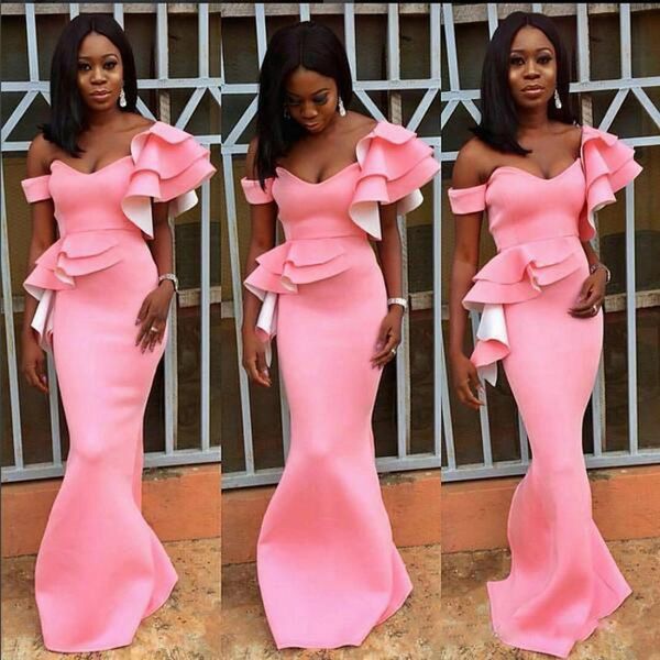 south african off the shoulder prom dresses pink layered peplum mermaid evening gowns satin floor length formal party dress cheap, Black
south african off the shoulder prom dresses pink layered peplum mermaid evening gowns satin floor length formal party dress cheap, Black