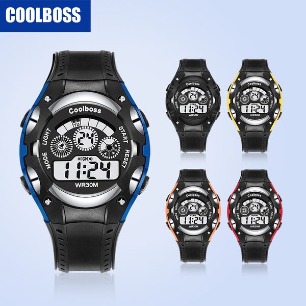 0907coolboos Outdoor Waterproof Sports Watch Mountain Climbing Waterproof Electronic Watch Men Led Students Multi - Functional Male Watch