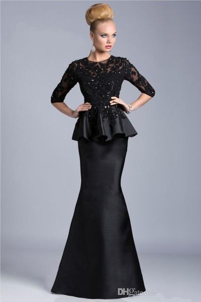 2020 formal mermaid mother of the bride dresses jewel neck long sleeves lace appliques beaded peplum plus size party dress evening gowns, Black;red
2020 formal mermaid mother of the bride dresses jewel neck long sleeves lace appliques beaded peplum plus size party dress evening gowns, Black;red