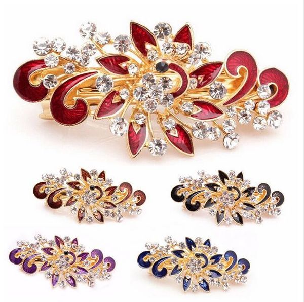 2017 fashion women hairpins colorful shinning rhinestones flower hairpin hair clip jewelry hair accessories, Golden;silver
2017 fashion women hairpins colorful shinning rhinestones flower hairpin hair clip jewelry hair accessories, Golden;silver