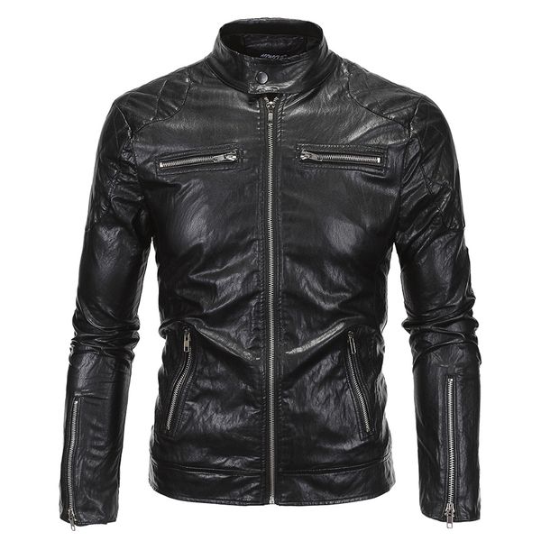 wholesale- 2016 cool fashion vintage motorcycle jacket wholesale factory sale european mens leather biker jacket 5xl s1964, Black
wholesale- 2016 cool fashion vintage motorcycle jacket wholesale factory sale european mens leather biker jacket 5xl s1964, Black