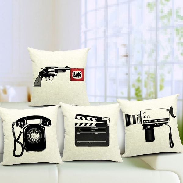 art pistol telephone camera pillow cover one side printing pillowcase home decor sofa car seat cushion cover pillow case capa almofada
art pistol telephone camera pillow cover one side printing pillowcase home decor sofa car seat cushion cover pillow case capa almofada