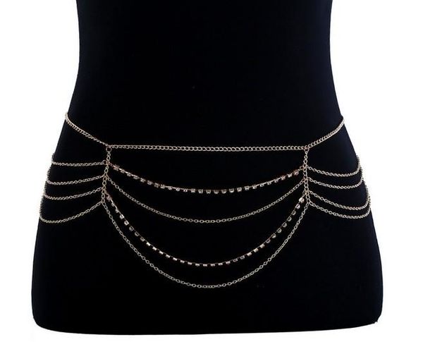 womens bikini beach body belly claw chain multi layer gold plated paillettes waist chain body chains, Silver
womens bikini beach body belly claw chain multi layer gold plated paillettes waist chain body chains, Silver