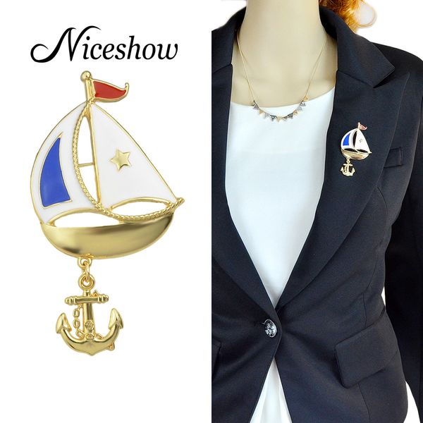 wholesale- new sea wind style blue white enamel with anchor gold color boat brooch for women fashion jewelry, Gray
wholesale- new sea wind style blue white enamel with anchor gold color boat brooch for women fashion jewelry, Gray