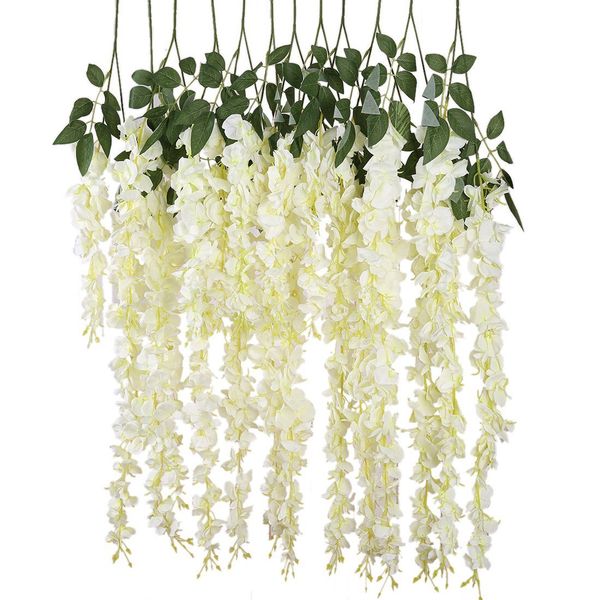 18pcs/ lot artificial silk flower wisteria vine rattan for wedding home party decorations bouquet garland
18pcs/ lot artificial silk flower wisteria vine rattan for wedding home party decorations bouquet garland