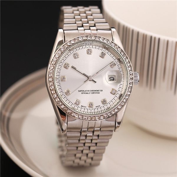 relogio masculino fashion mens designer watches new brand tag silver wristwatches full diamond watch men automatic day date quartz clock, Slivery;brown
relogio masculino fashion mens designer watches new brand tag silver wristwatches full diamond watch men automatic day date quartz clock, Slivery;brown
