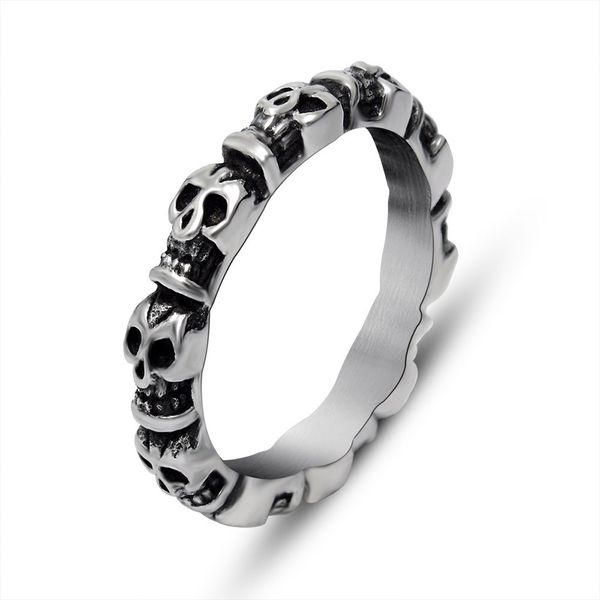 retro skulls full circle finger end ring rings men and women wearing rings individuals individual tide men's rings, Silver
retro skulls full circle finger end ring rings men and women wearing rings individuals individual tide men's rings, Silver