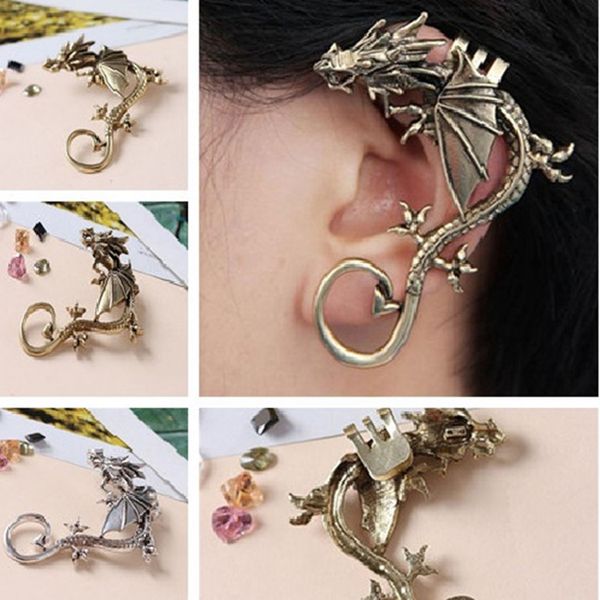 Punk Dragon Shaped Earrings Clip Alloy Dragon Ear Cuff Clip On Earrings Game Of Thrones Jewelry CC544
Punk Dragon Shaped Earrings Clip Alloy Dragon Ear Cuff Clip On Earrings Game Of Thrones Jewelry CC544