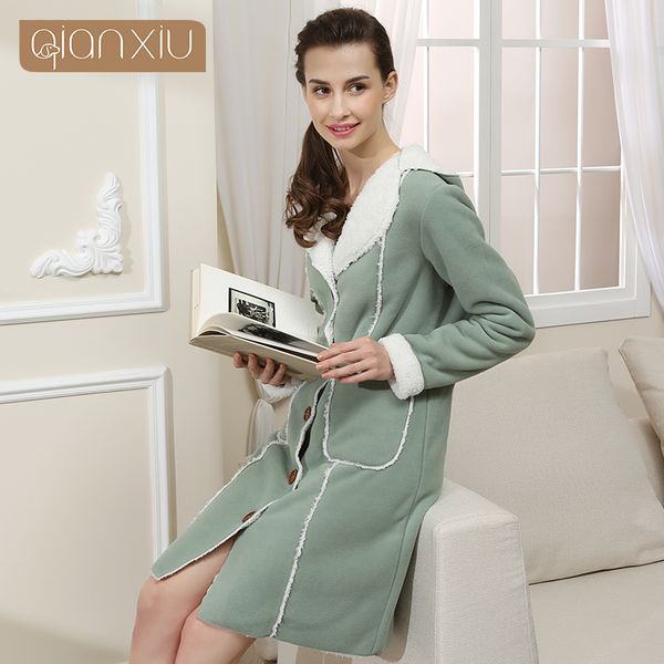 wholesale- qianxiu winter pyjamas good quality sweet pajamas thicken robe for women bathrobe, Black;red
wholesale- qianxiu winter pyjamas good quality sweet pajamas thicken robe for women bathrobe, Black;red