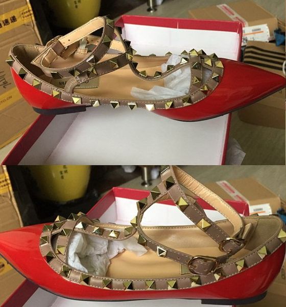 brand design stylish woman pointed patent leather shoes with double buckle strap rock studded rivets flat shoe party and daily flat shoes, Black
brand design stylish woman pointed patent leather shoes with double buckle strap rock studded rivets flat shoe party and daily flat shoes, Black