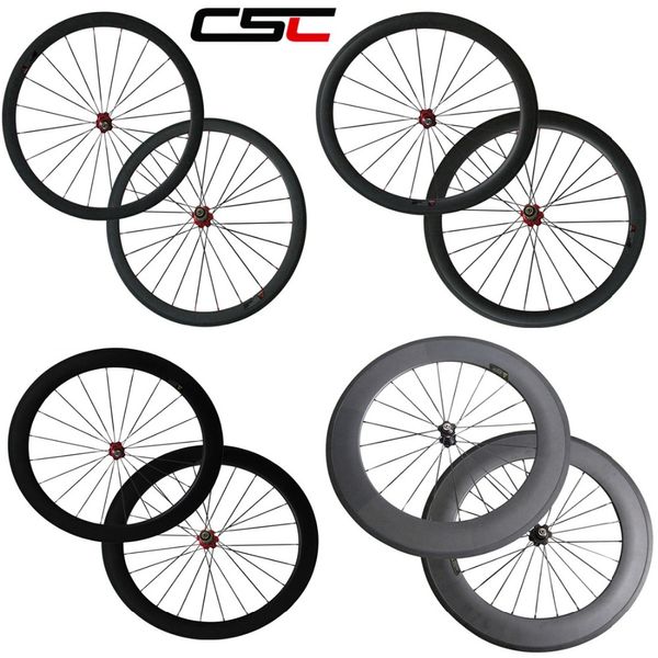 

New the mo t durable 700c full carbon fiber wheel et 24mm 38mm 50mm 60mm 88mm carbon wheel rim circle with novatec hub from china