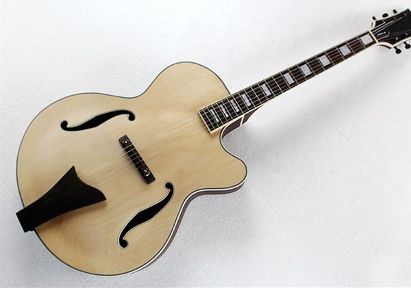 Burly Wood L5 Semi-hollow Electric Guitar with Black Hardware,No Pickurs,Offer Customized
Burly Wood L5 Semi-hollow Electric Guitar with Black Hardware,No Pickurs,Offer Customized