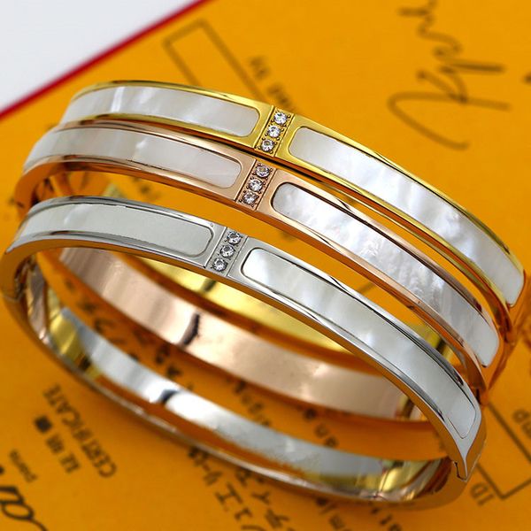 new design fashion shell bracelet cuff gold color stainless steel bangles bracelets for women love bracelet, Black
new design fashion shell bracelet cuff gold color stainless steel bangles bracelets for women love bracelet, Black