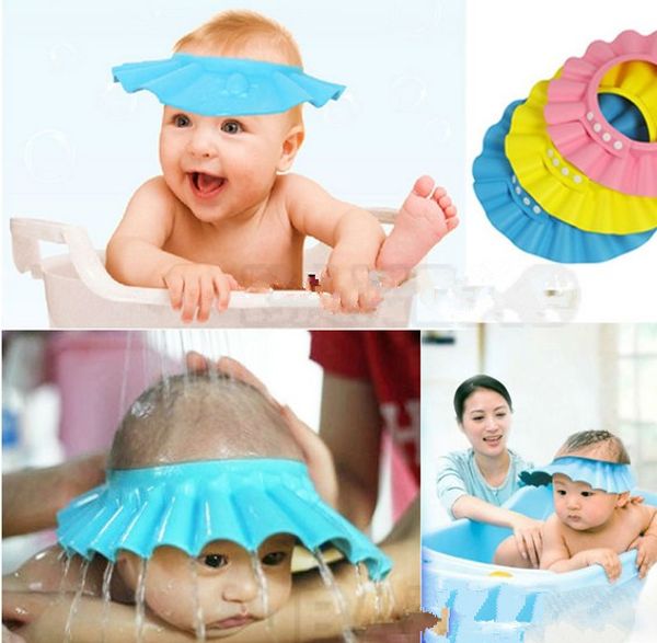 baby child kid shampoo bath shower wash hair shield hat cap yellow / pink / blue mix 
baby child kid shampoo bath shower wash hair shield hat cap yellow / pink / blue mix