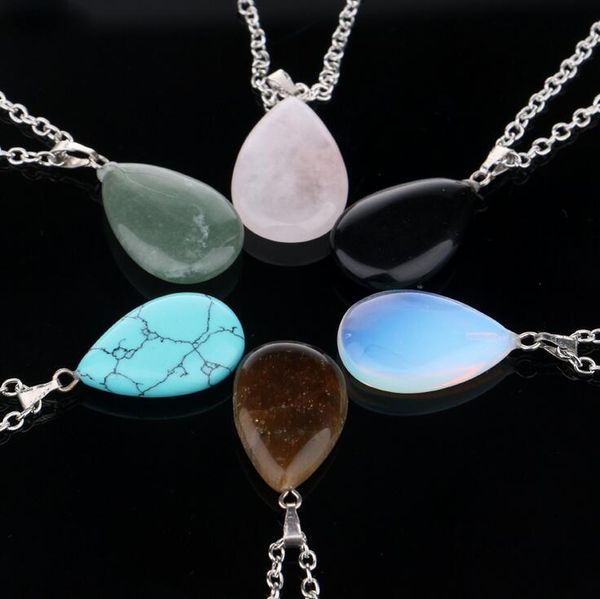 water drops natural stone amethyst pine blue pine pendant couple necklace wfn014 (with chain) mix order 20 pieces a lot, Silver
water drops natural stone amethyst pine blue pine pendant couple necklace wfn014 (with chain) mix order 20 pieces a lot, Silver