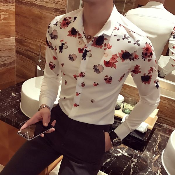 wholesale- 2017 flower print shirts mens fancy camisa slim fit mens long sleeve shirts fashion camisa xadrez masculina vetement homme club, White;black
wholesale- 2017 flower print shirts mens fancy camisa slim fit mens long sleeve shirts fashion camisa xadrez masculina vetement homme club, White;black