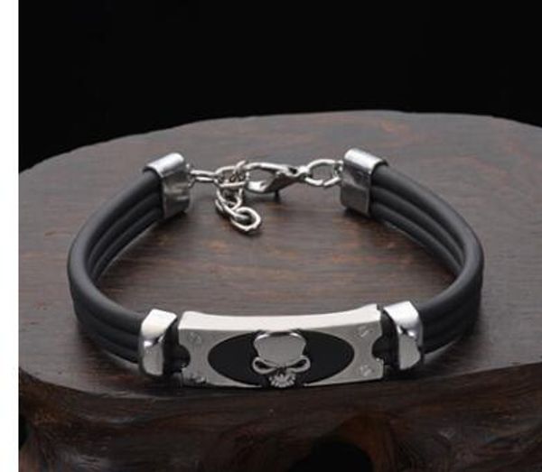 5pcs/lot men's stainless steel bracelet titanium steel skull series leather bracelet 2 style for choose in stock lobster bracelet, Golden;silver
5pcs/lot men's stainless steel bracelet titanium steel skull series leather bracelet 2 style for choose in stock lobster bracelet, Golden;silver
