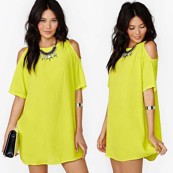 summer women chiffon dress o-neck short sleeve loose beach dress casual leakage shoulder dress plus size xxxl, Black;gray
summer women chiffon dress o-neck short sleeve loose beach dress casual leakage shoulder dress plus size xxxl, Black;gray