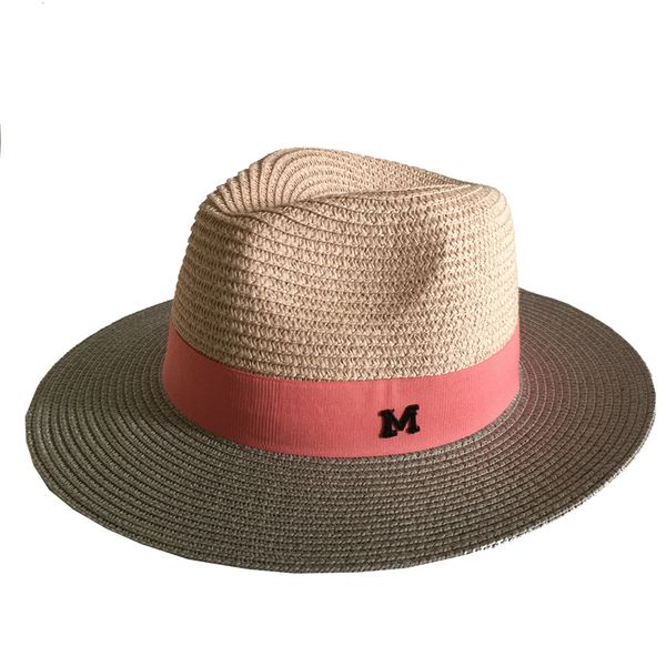wholesale- fashion summer straw big sun hat color patchwork women m letter panama hat/trilby beach hats, Blue;gray
wholesale- fashion summer straw big sun hat color patchwork women m letter panama hat/trilby beach hats, Blue;gray