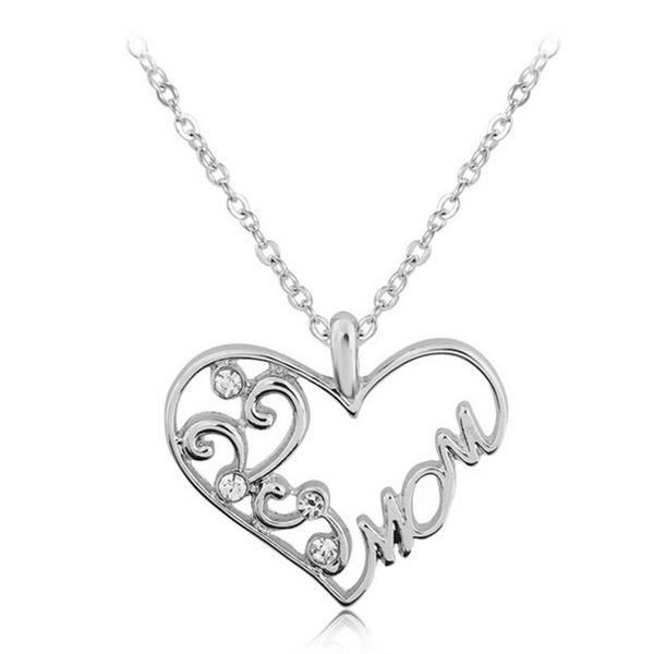 wholesale fashion korean mother and child love "mom" crystal pendant necklace mother's day gifts sweater chain necklaces for, Silver
wholesale fashion korean mother and child love "mom" crystal pendant necklace mother's day gifts sweater chain necklaces for, Silver
