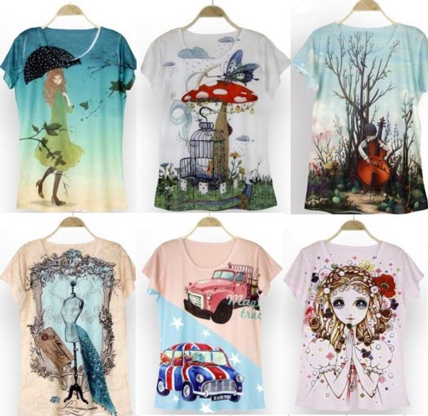 new exotic novelty new style short sleeve 3d digital printing casual t-shirt girl's artistic lovely t-shirt loose blouse xs, White
new exotic novelty new style short sleeve 3d digital printing casual t-shirt girl's artistic lovely t-shirt loose blouse xs, White