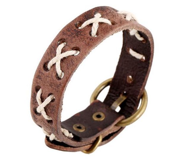 simple leather bracelet men 's style retro leather rope bracelet leather jewelry, Golden;silver
simple leather bracelet men 's style retro leather rope bracelet leather jewelry, Golden;silver