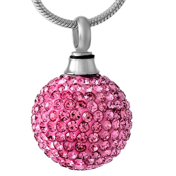 ijd8865 pink stainless steel ball crystal cremation pendant necklace memory ashes keepsake urn necklace, Silver
ijd8865 pink stainless steel ball crystal cremation pendant necklace memory ashes keepsake urn necklace, Silver