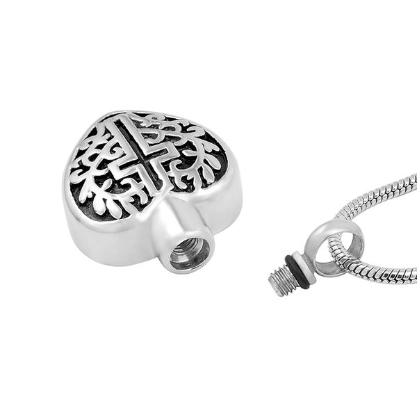 ijd9765 cross of heart funeral urn stainless steel ash holder cremation jewelry with funnel pendant necklace accessories, Silver
ijd9765 cross of heart funeral urn stainless steel ash holder cremation jewelry with funnel pendant necklace accessories, Silver