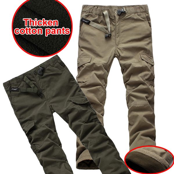 Wholesale-Plus size Winter Double Layer Men's Classic Cargo Pants Warm Thick Pants Baggy Pants Cotton Fleece Trousers For Men Army Green
Wholesale-Plus size Winter Double Layer Men's Classic Cargo Pants Warm Thick Pants Baggy Pants Cotton Fleece Trousers For Men Army Green