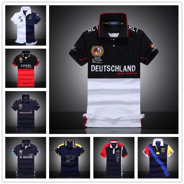 2017 Hot Top Quality Team Racing Polo T Shirts Mens Short Sleeve Argentina Spain Brazil Italy Germany Cotton Embroidery Race Slim T-Shirt
2017 Hot Top Quality Team Racing Polo T Shirts Mens Short Sleeve Argentina Spain Brazil Italy Germany Cotton Embroidery Race Slim T-Shirt