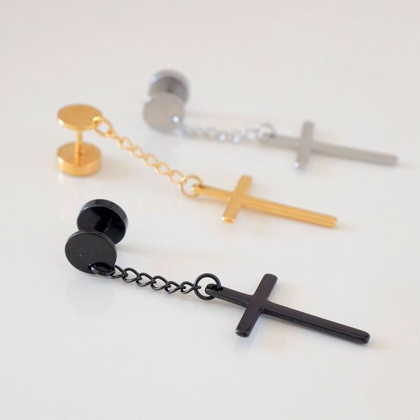 stainless steel circular dumbbell cross pendant ear studs boomer eardrop double faced gothic studs for girls, Golden;silver
stainless steel circular dumbbell cross pendant ear studs boomer eardrop double faced gothic studs for girls, Golden;silver