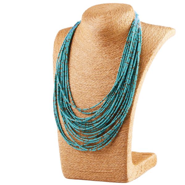wholesale- f&u 6 color bohemia style 20 layers bib statement collar glass beaded choker necklace fashion jewelry for women wholesale #n030, Silver
wholesale- f&u 6 color bohemia style 20 layers bib statement collar glass beaded choker necklace fashion jewelry for women wholesale #n030, Silver