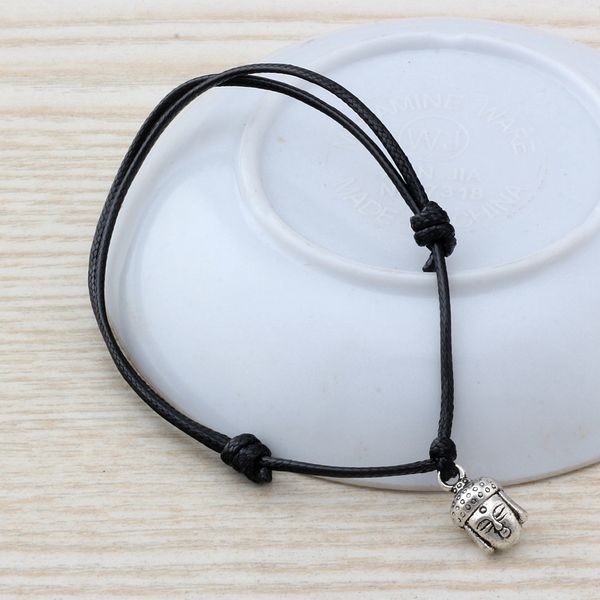 MIC 20pcs Adjustable Bracelets Antique silver Alloy Buddha head Charm Adjustable black Waxes rope Bracelet B-64
MIC 20pcs Adjustable Bracelets Antique silver Alloy Buddha head Charm Adjustable black Waxes rope Bracelet B-64