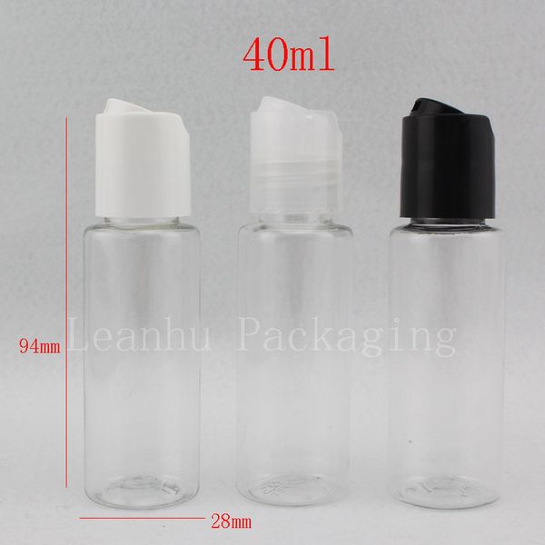 Image of 40ml X 100 plastic transparent flask bottle for shampoo shower gel lotion refillable bottle , 40cc small size travel bottles