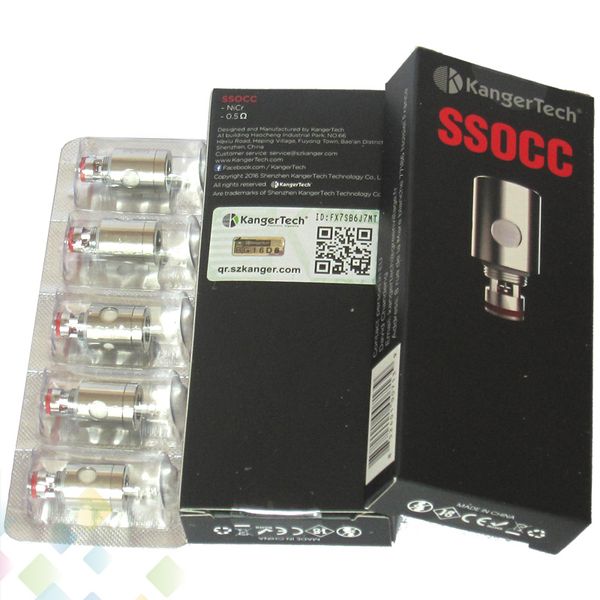 

Original Kanger SSOCC Atomizer Head 0.5ohm 1.2 ohm 0.15ohm Replacement Coil SSOCC Coils fit Kanger Subvod Subtanks Nebox DHL Free