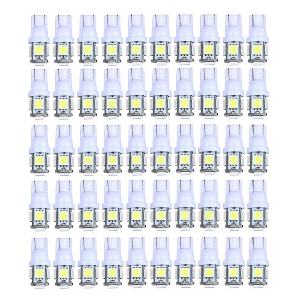 100pcs super bright white t10 wedge 5-smd 5050 led side tail plate parking dome plate light bulbs w5w 2825 158 cold xenon white 6500k
100pcs super bright white t10 wedge 5-smd 5050 led side tail plate parking dome plate light bulbs w5w 2825 158 cold xenon white 6500k