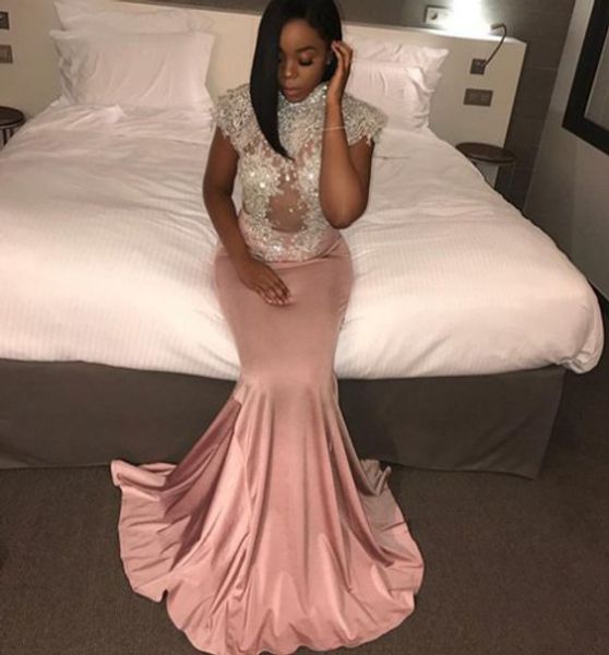 high neck mermaid short sleeves pink lace beading organza evening wear dresses prom dresses formal dress cocktail party african arabic, Black;red
high neck mermaid short sleeves pink lace beading organza evening wear dresses prom dresses formal dress cocktail party african arabic, Black;red