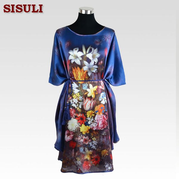 wholesale- silk pajama dress 100% pure silk women dresses floral printed pattern plus size organic fabric summer dress 2016 bronze, Black;red
wholesale- silk pajama dress 100% pure silk women dresses floral printed pattern plus size organic fabric summer dress 2016 bronze, Black;red