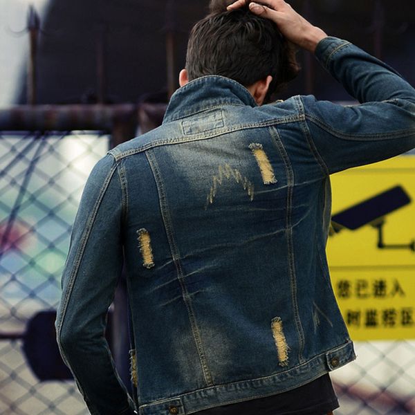 high denim biker fashion slim quality hip fit cowboy jacket hole men hop motocycle 2021 jacket vintage ripped streetwear wklmp, Black
high denim biker fashion slim quality hip fit cowboy jacket hole men hop motocycle 2021 jacket vintage ripped streetwear wklmp, Black