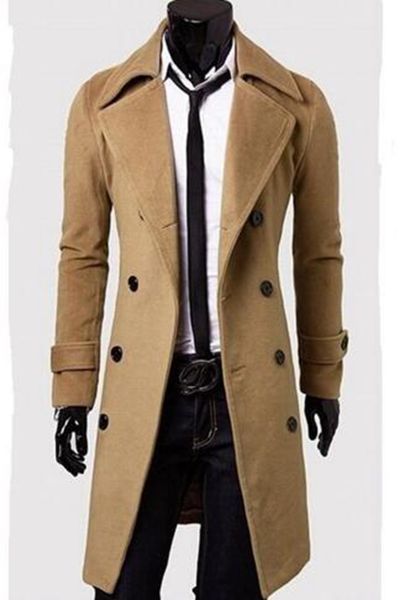 new men autumn/winter fashion of cultivate one's morality personality double-breasted pure color woolen cloth trench coat /m-3xl, Black
new men autumn/winter fashion of cultivate one's morality personality double-breasted pure color woolen cloth trench coat /m-3xl, Black
