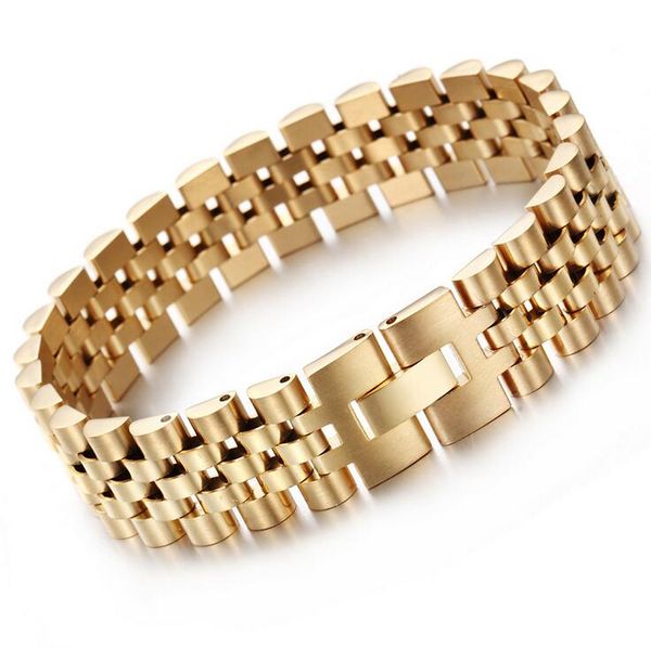 15mm Fashion Stainless Steel Hiphop watchstrap Type Adjustable Bracelets For Women Jewelry Luxury Gold Never Fade Men Jewelry Bracelets
15mm Fashion Stainless Steel Hiphop watchstrap Type Adjustable Bracelets For Women Jewelry Luxury Gold Never Fade Men Jewelry Bracelets