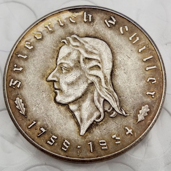 Germany 1934 5 Reichsmark Rare Copy Coins Brass Craft Ornaments replica coins home decoration accessories
Germany 1934 5 Reichsmark Rare Copy Coins Brass Craft Ornaments replica coins home decoration accessories