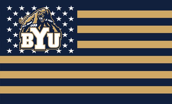 BYU Cougars Flag 90 x 150 cm Polyester NCAA Brigham Young Cougars Stars And Stripes Outdoor Banner
BYU Cougars Flag 90 x 150 cm Polyester NCAA Brigham Young Cougars Stars And Stripes Outdoor Banner