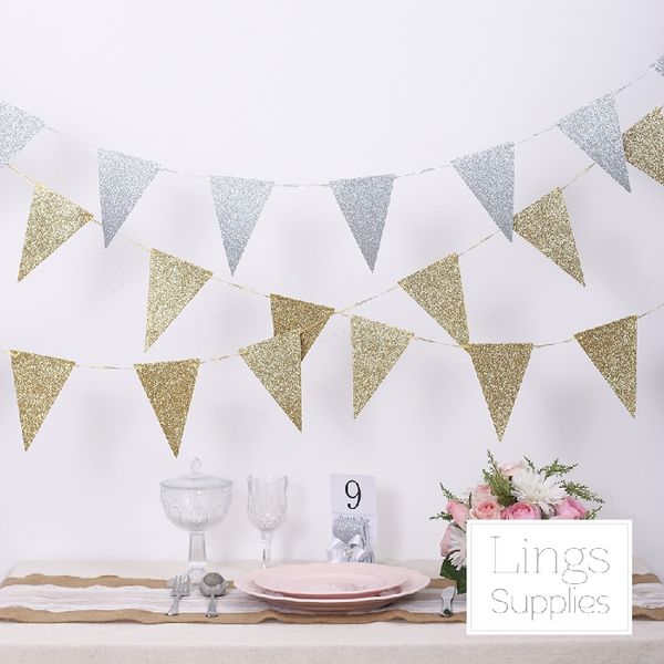european style gold and silver triangle flag pull flowers wedding triangle flag flag birthday party decorations 3m wedding suppliers cheap
european style gold and silver triangle flag pull flowers wedding triangle flag flag birthday party decorations 3m wedding suppliers cheap
