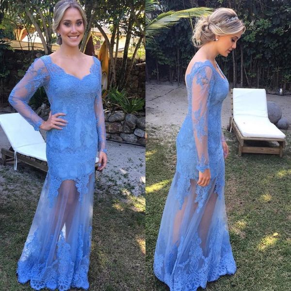 new lace evening dresses long sleeve scoop neck see through skirt mermaid floor length party gowns custom size, Black;red
new lace evening dresses long sleeve scoop neck see through skirt mermaid floor length party gowns custom size, Black;red
