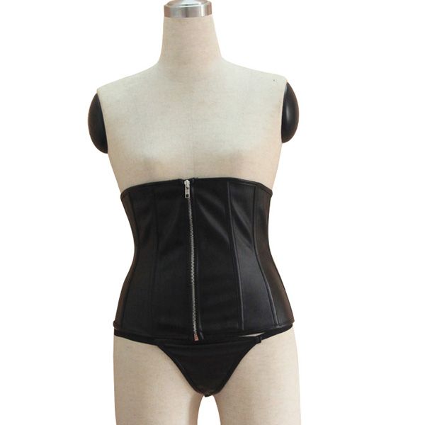 front zipper corset leather waist cincher custom made women waist training ladies corsets shapewear 2835, Black;white
front zipper corset leather waist cincher custom made women waist training ladies corsets shapewear 2835, Black;white