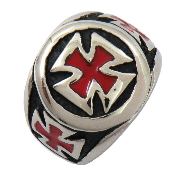 fanssteel stainless steel punk vintage mens womens jewelry red enamel military german iron iron cross ring gift for brothers sisters 09w94r, Silver
fanssteel stainless steel punk vintage mens womens jewelry red enamel military german iron iron cross ring gift for brothers sisters 09w94r, Silver